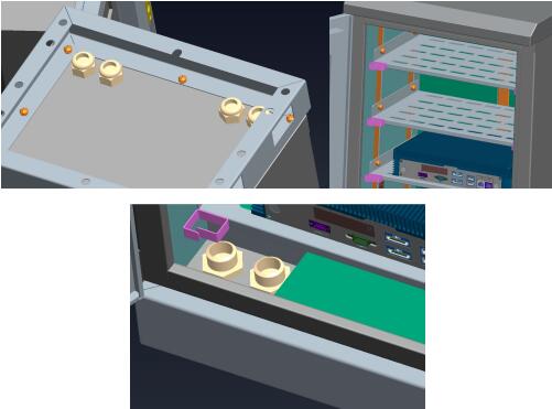 Heat Insulated ISO9001 600mm Wide Outdoor Wall Enclosure 