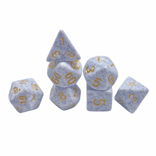 Golden font gold spots ore ore resin character playing board game dice set dnd dice