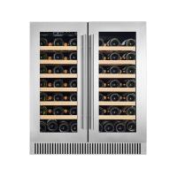 Moda zona dupla SS porta de vidro dupla refrigerador de vinho vermelho com 180L 68 garrafas