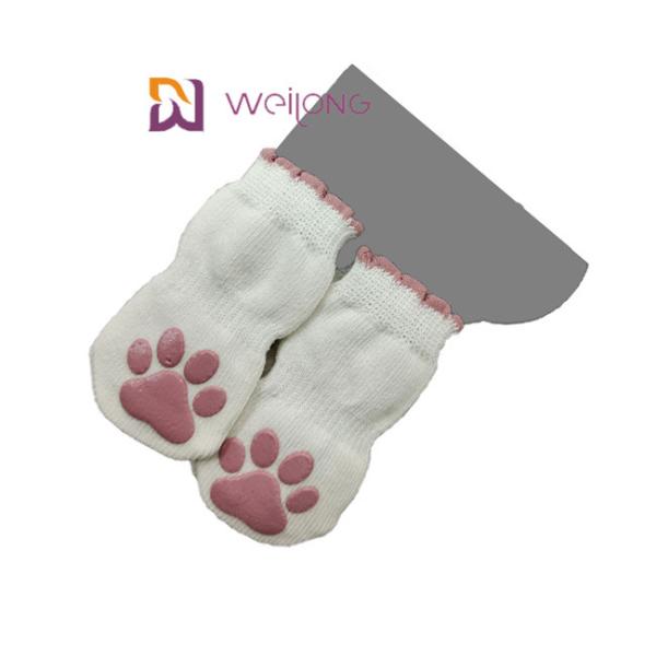 Защитите носки любимца лапок изготовленные на заказ для выскальзывания кота/собак анти-