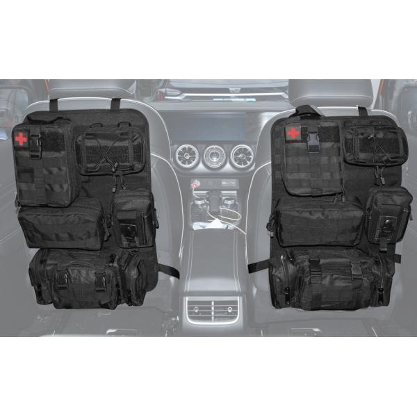 Universal Tactical Seat ​Back Organizer Vehicle Molle Panel Organizer Storage Bag With Detachable Molle Pouch