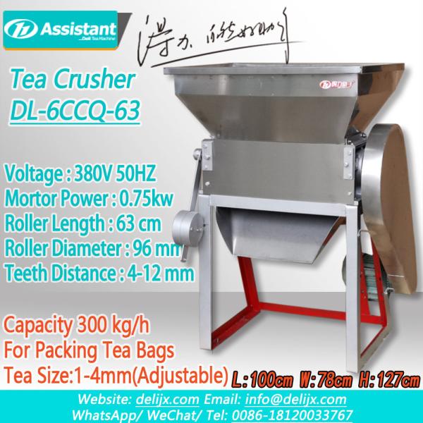 DL-6CCQ-63 Tea Crushing Shredding Machine for Tea Leaf Grinder and Voltage 380V / 50HZ