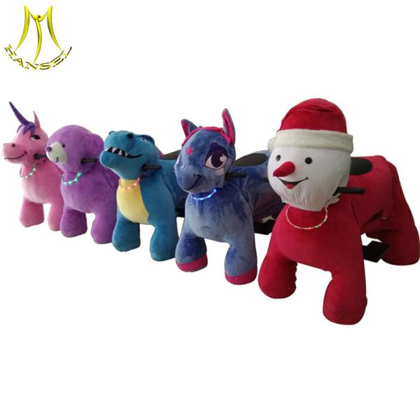 Hansel  ride on panda toy electric plush animal 4 wheel zippy scooter for kids