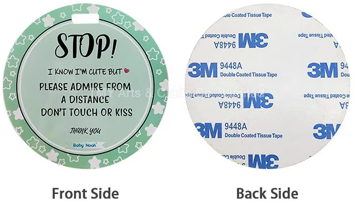Custom Plastic Safety Warning Sign Tag Shape Printing Do Not Knock Or Ring Bell Outdoor Pvc Label