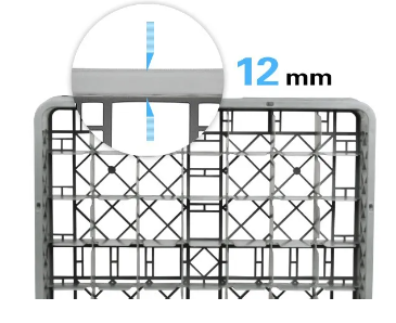 Stackable Commercial Dishwasher Glass Basket Compartment 9 / 16 / 20