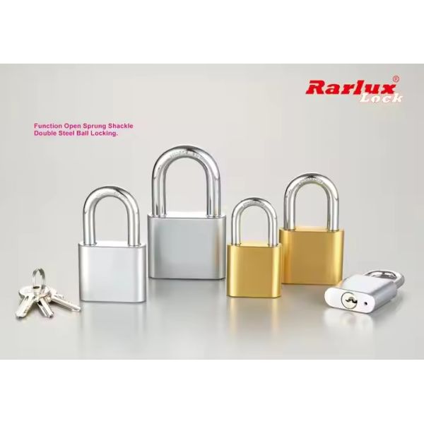 Rarlux Trendy Style Solid Padlock Anti-theft Hardened Steel Shackle Sprung Brass Padlock
