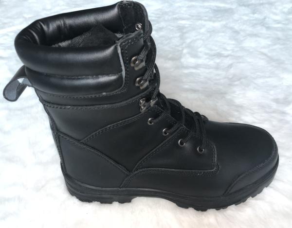 Pu / Rubber Outsole Army Safety Shoes High Cut Black Military Combat Boots