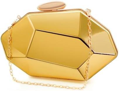 WOMEN LATTICE PATTERN METAL EVENING HANDBAG,GEOMETRIC EVENING CLUTCH PURSE FOR PARTIES,WEDDINGS,PROMS