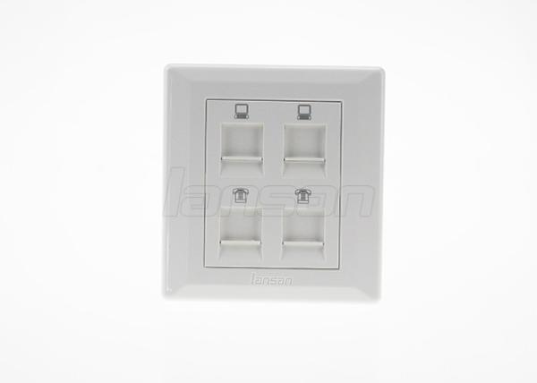 Two Port Wall Outlet RJ45 Network Patch Panel Faceplate 86*86 Type UL Approval