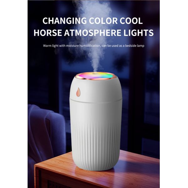 Tabletop Household USB Powered Ultrasonic Humidifier Whole House 420ml Capacity