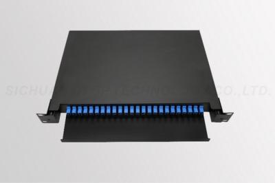 SC / UPC 24 Port Sc Fiber Patch Panel , Lc Connector Patch Panel  Telcordia GR-1209