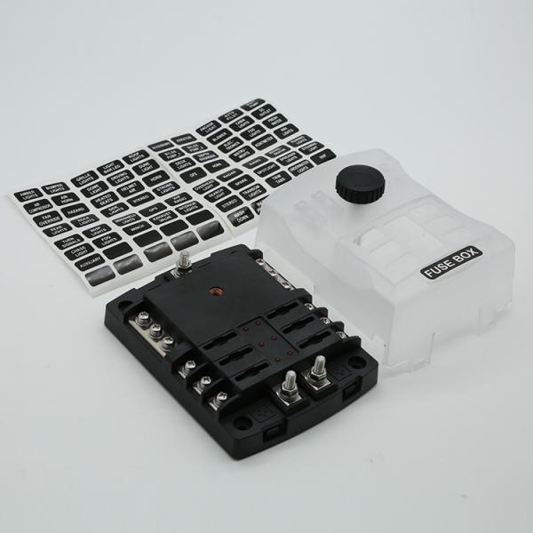 6 Way Fuse Distribution Block Car Boat Fuse Box Holder с предупреждающим индикатором и положительным вводом отрицательной шины