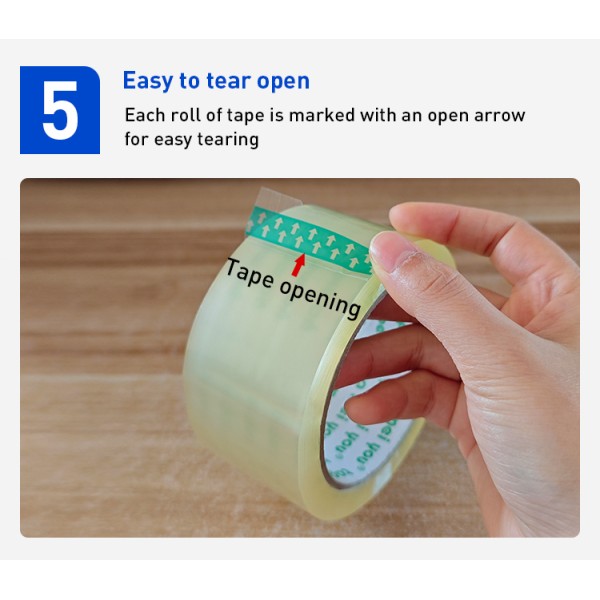 45mm Width Silent Tape Logistics Express Packaging Tape Low Noise OEM Logo