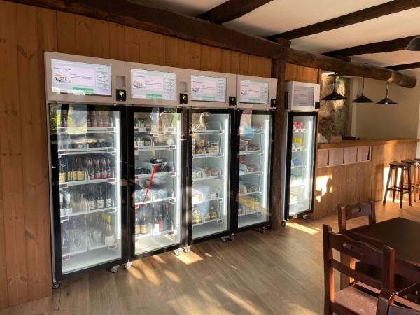 Micron Smart Vending Fresh Food Snack Drink Smart Fridge Vending Machine With Card Reader