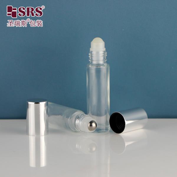 Glass Aluminum Wall Roll On Bottle For Personal Care 10ml Capacity Customizable Color / Logo Anti Acne