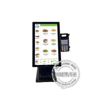 15.6 24 27 pouces terminal de paiement automatique kiosques tactiles avec imprimante et support pos pour comptoir