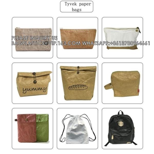 Wholesale Tyvek Waterproof Gym Bag Sports Soccer Drawstring Backpack Shopping bag, Promotional bag, Gift bag, Packing