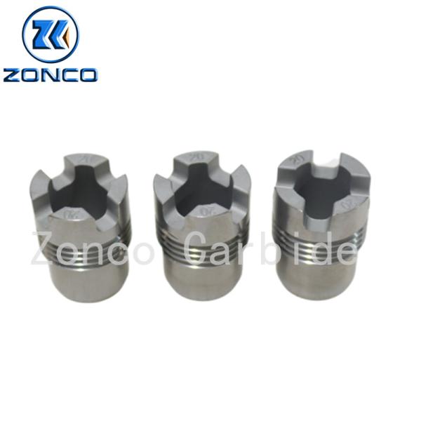 Cemented Carbide Threaded High Pressure Spray Nozzles For Petroleum Energy Industry