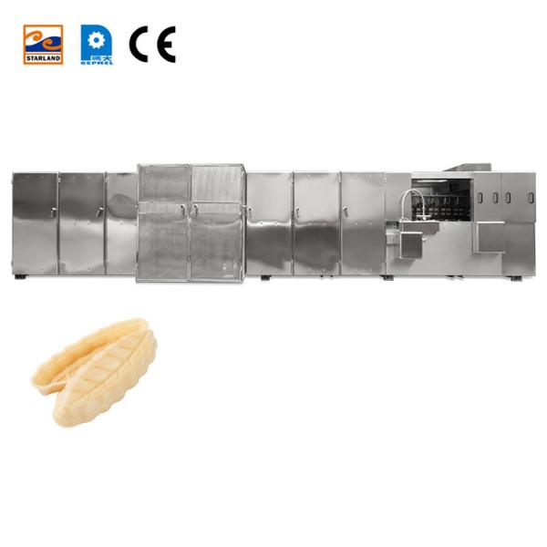 Linha de produção de biscoitos de wafer Monaka sem esforço Controle de temperatura de exibição digital