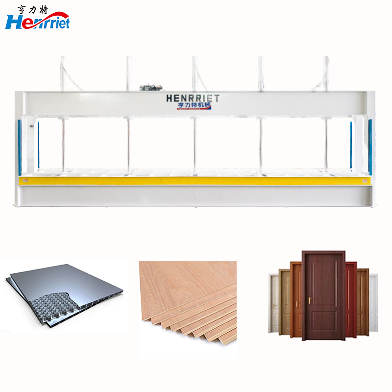 Electric Cold Press Laminating Machine with 75T Max Pressure 8000*1500mm Work Platen Size and 5.5kw Motor Power for Woodworking