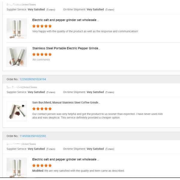 Electric Stainless Steel Salt and Pepper Grinder for Kitchen Spice Grinding Mills Type