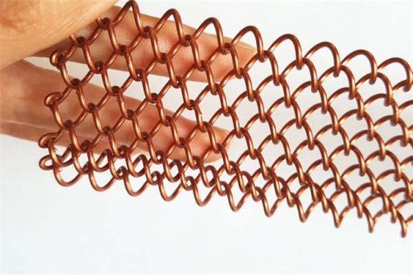 Aluminum Chain Link 1.2mm Metal Mesh Drapery For Space Divider