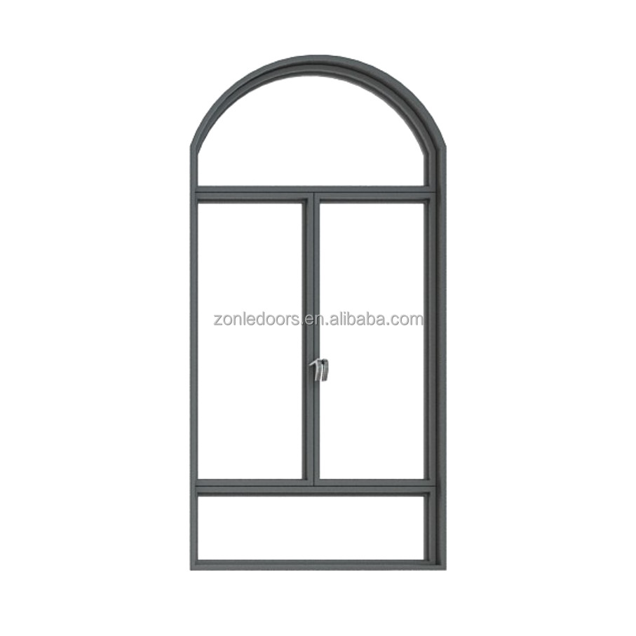 Black Windows Glass Impact Windows Stainless Steel Horizontal Modern Aluminum Alloy Casement Window