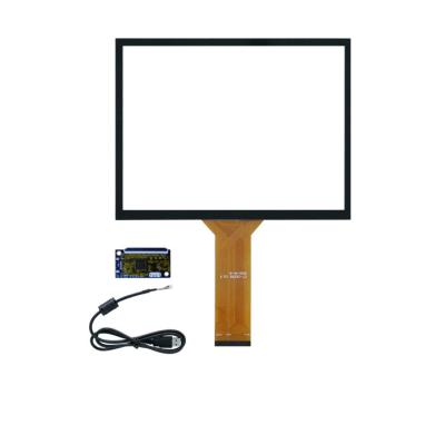 10.4 Écran tactile PCAP anti-éblouissement avec bordure étroite en noir pour panneaux de commande tactile médical