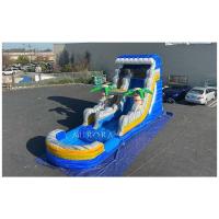 Deslizamento aquático comercial inflável com piscina Pvc deslizamento do parque aquático do castelo