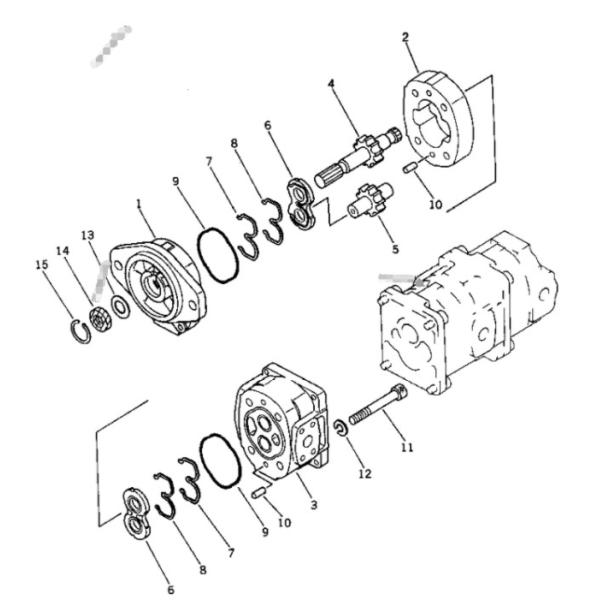 Части запасной части Хитачи гидравлические 705-56-24080 для HPV35 HPV55 HPV90 HPV95 HPV140