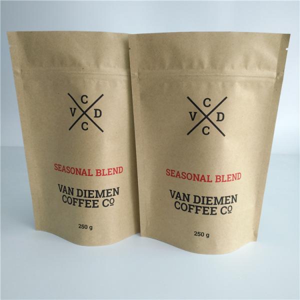 Customized Paper Bag Packaging Vegetable Seeds k Valve Smell Proof For Coffee / Tea