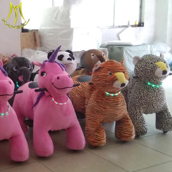 Hansel Stuffed animal car ride electric motorized plush riding animals with light necklace