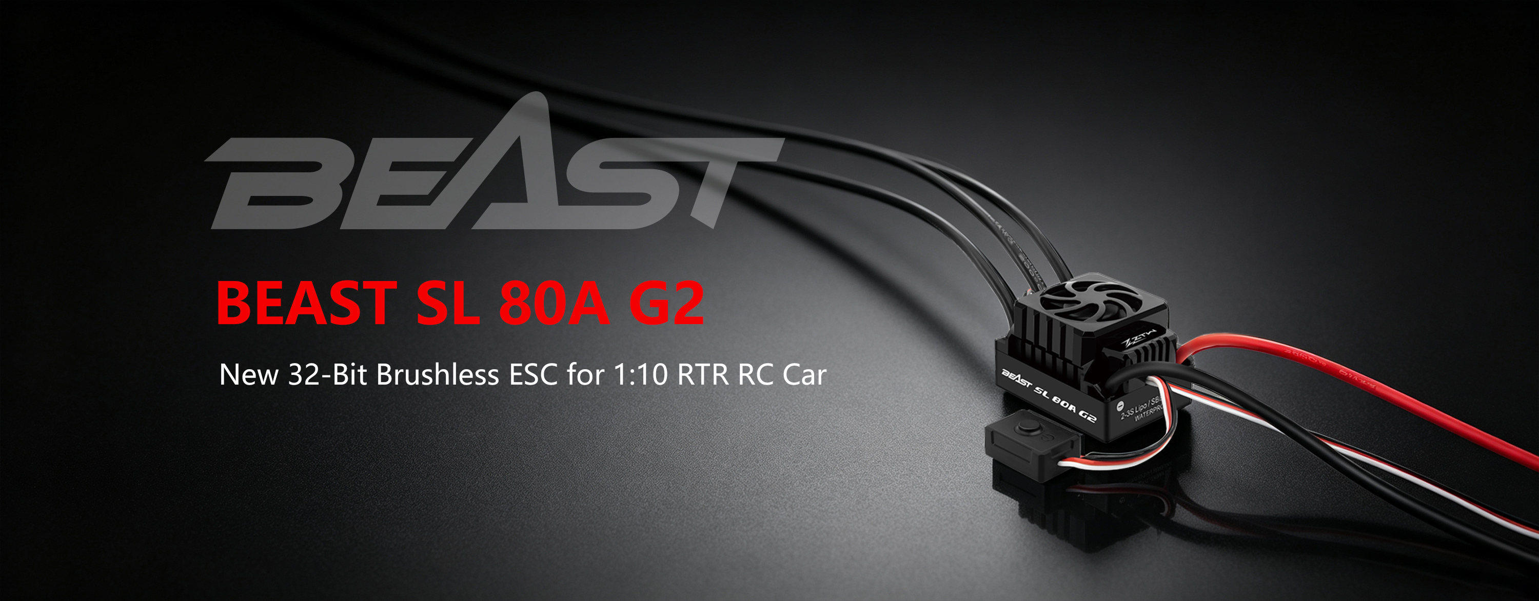80A ZTW Beast SL G2 ESC Waterproof Sensorless 2S-3S ESC For 1:10 RC SCT