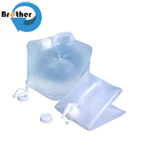 Cubitainercross-Border Wholesale 5-20L Transparent Soft Plastic Water Bucket Folding Outdoor Bucket Folding Bucket Soft Pail