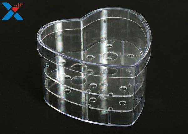 Waterproof Acrylic Heart Box , 9 18 36 Holes Clear Acrylic Favor Boxes