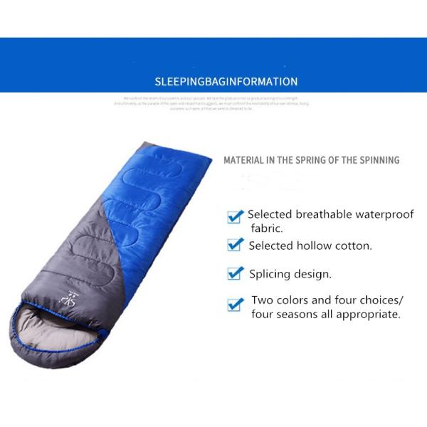 Wholesale Direct Selling Camping Splicing Sleeping Bag Outdoor indoor Autumn Winter Extended Adult Camping Sleeping Bag