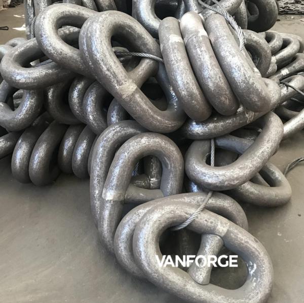 Marine Offshore Alloy Steel Offshore Mooring Chain Natural Color / Painted