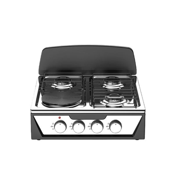 Four Burner Gas Stove gas cooking appliance featuring quick ignition and adjustable burner power designed for busy restaurant kitchens