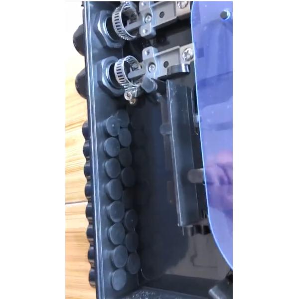 Black ABS Fiber Optic Termination Box 16 core with 16pcs SC Simplex adapter