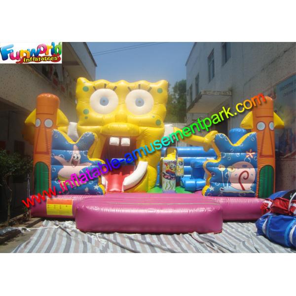 Замки прыжока Spongebob сада, замки брезента PVC оживлённые