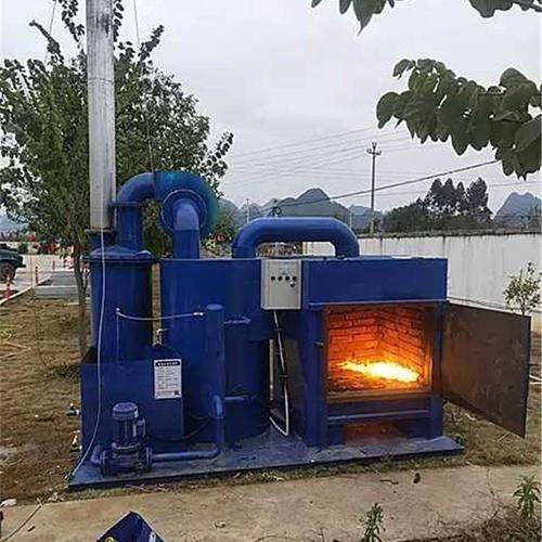 Solid Burner Dual Chambers Incinerator For Hospital Medical Waste Treatment In Food Beverage Shops