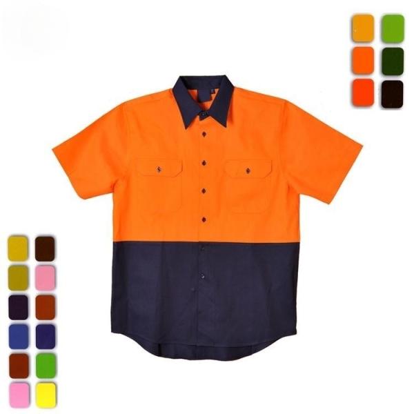 Short Sleeve High Visibility Work Shirts OEM Hi Vis Polo Shirts