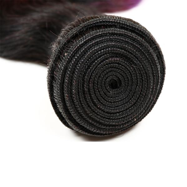 a onda roxa 1B/1B/azul roxos dois do corpo do Weave do cabelo de 7A Ombre tonifica o cabelo