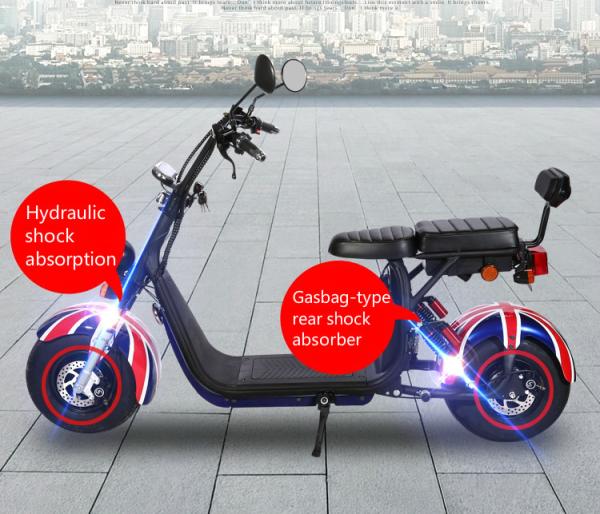 Harleyment Electric Scooter For Ladies Women 1500w Two Adults 2 Removable Batteries