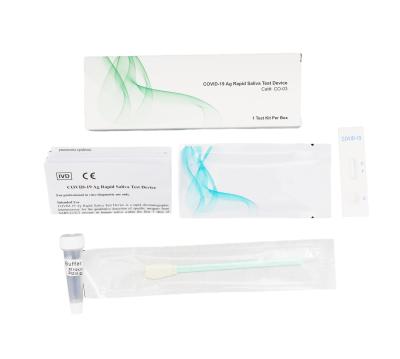 High Relative Sensitivity COVID - 19 Ag Rapid Saliva Test Device Chromatographic Immunoassay