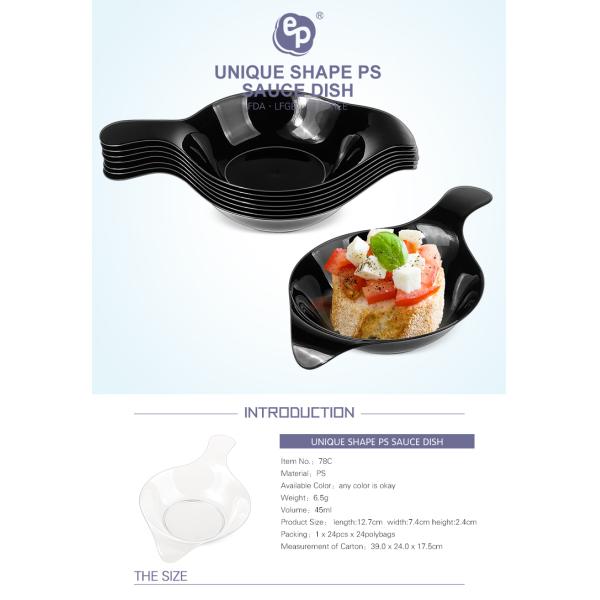 Fashionable popular PS food grade sushi tray plate disposable lunch tray with plastic material