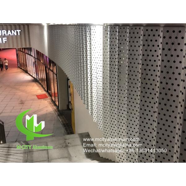3D Hollow Powder Coated Perforated Aluminum Facade Panel with Customizable Patterns for Exterior Cladding