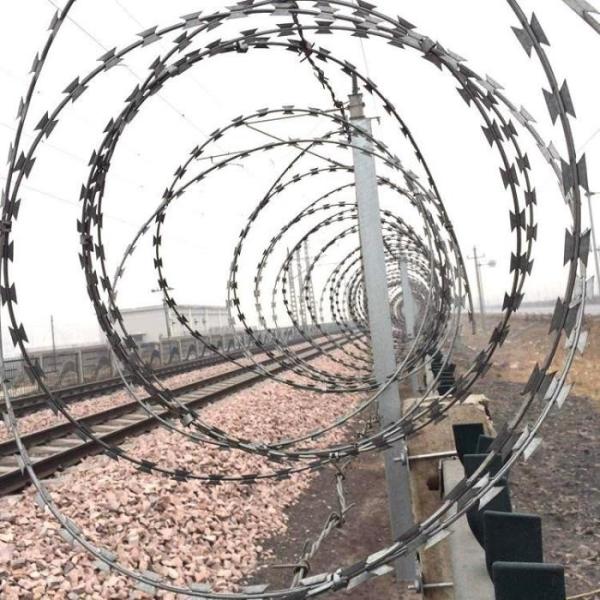 Wear Resisting BTO-22 Galvanized Concertina Barbed Razor Wire for Anti Climbing Security