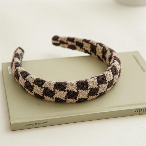 GLH006 Autumn winter thousand bird fabric hair band female top pressure hair wide edge clip