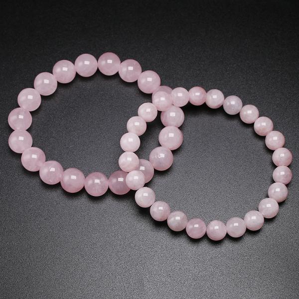 Feng Shui Rose Quartz Bracelet for Women Handmade Natural Stone Chakra Jewelry Gift